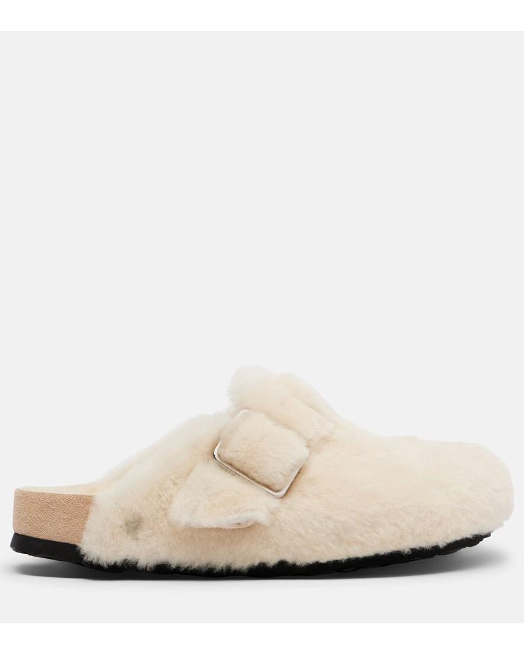 Birkenstock Natural Boston Shearling Clogs