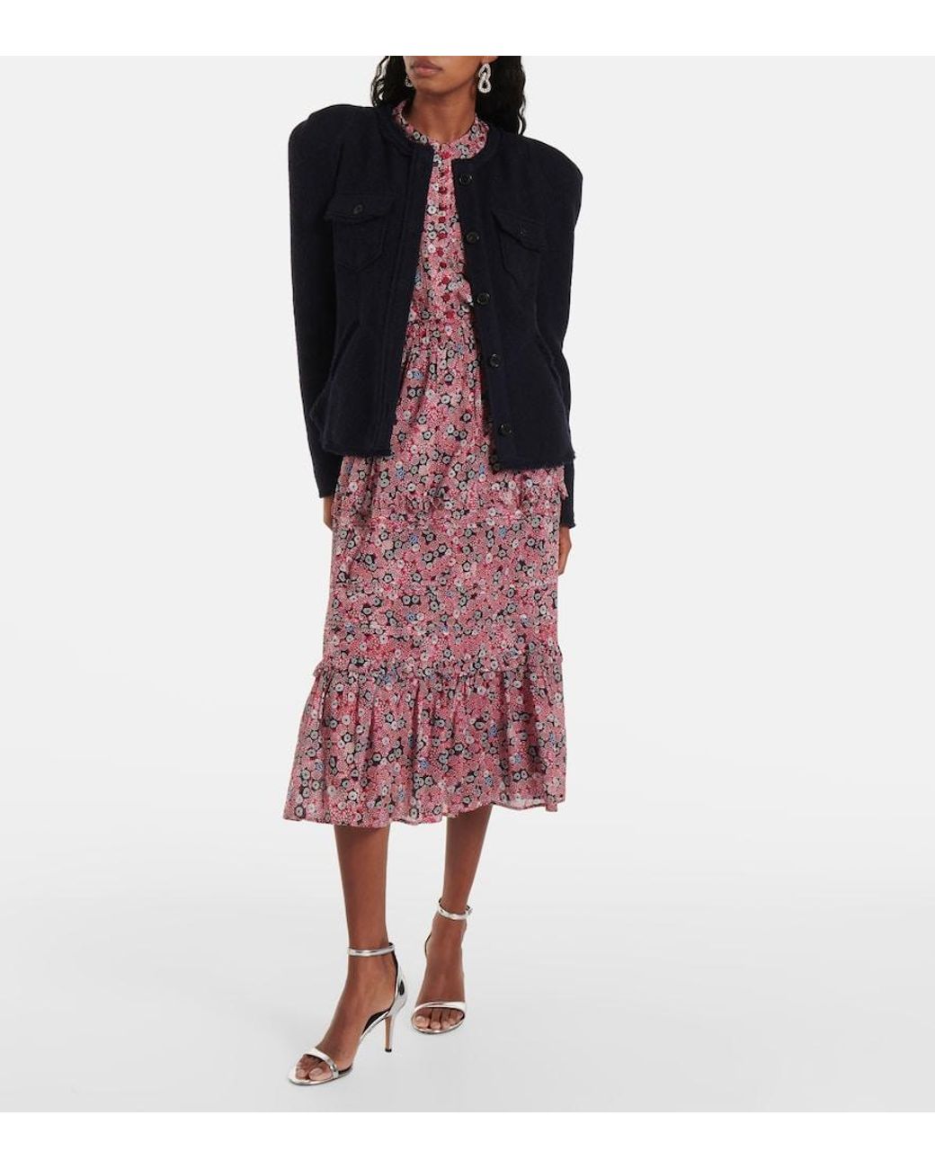 Isabel Marant Blue Nelly Wool-Blend Jacket