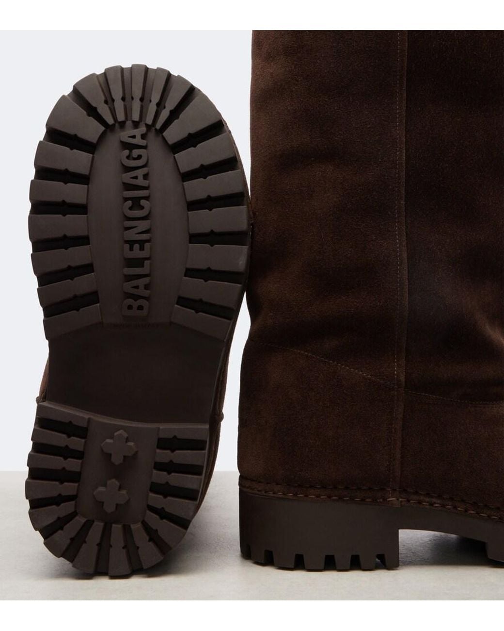 Balenciaga Brown Winter Boots