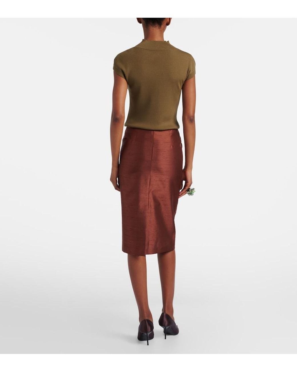 ShuShu/Tong Purple Embellished Slip Skirt