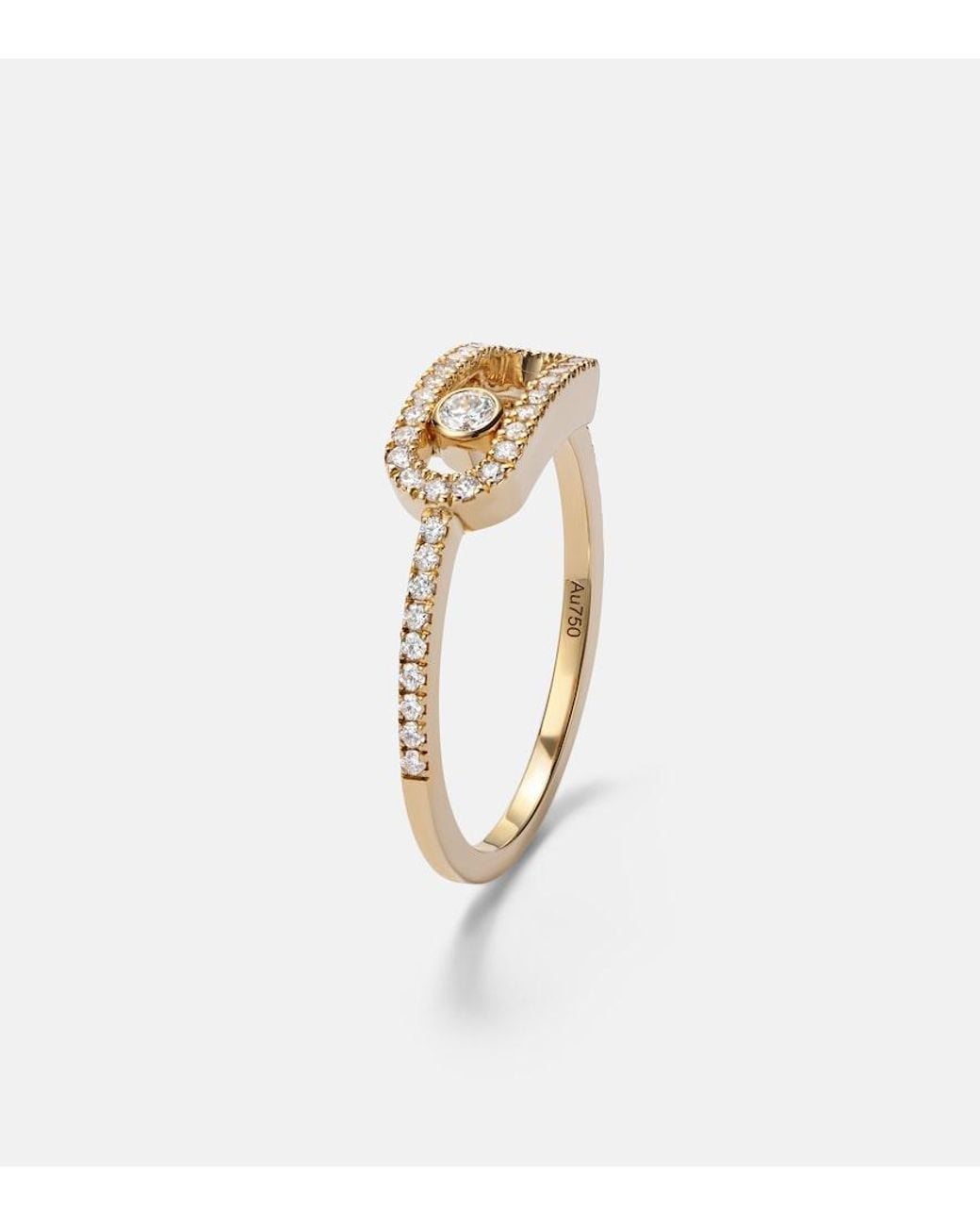 Messika White Move Uno 18Kt Ring With Diamonds