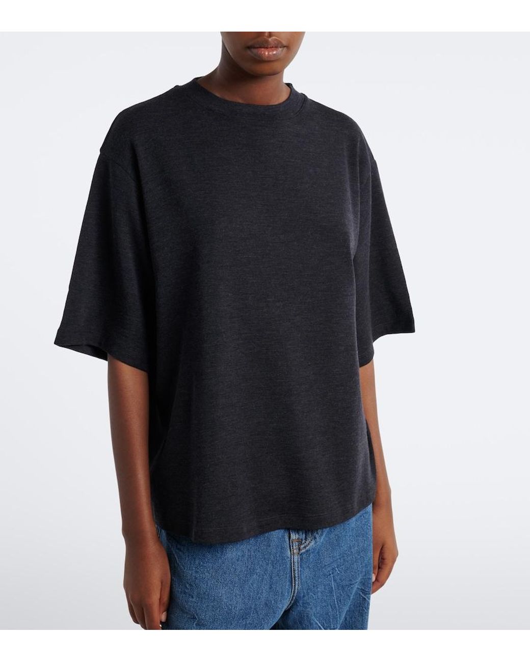 Rohe Black Knitted Wool T-Shirt