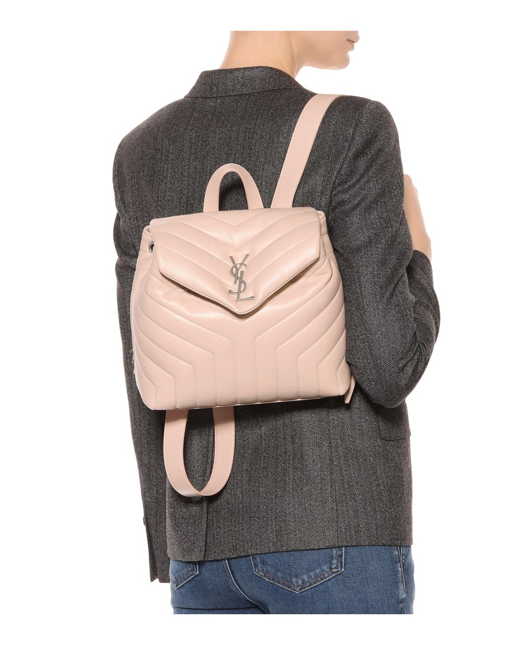 Saint Laurent Matelasse Calfskin Monogram LouLou Small Backpack (SHF-H –  LuxeDH