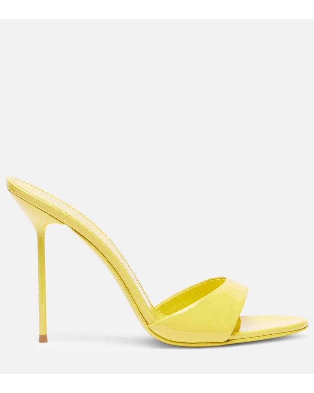 Paris Texas Yellow Lidia Patent Leather Mules