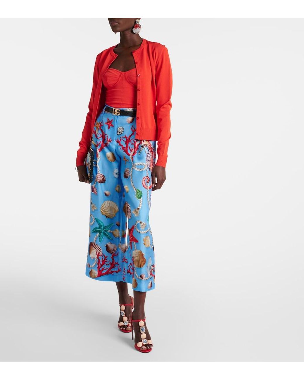 Dolce & Gabbana Red Capri Cardigan