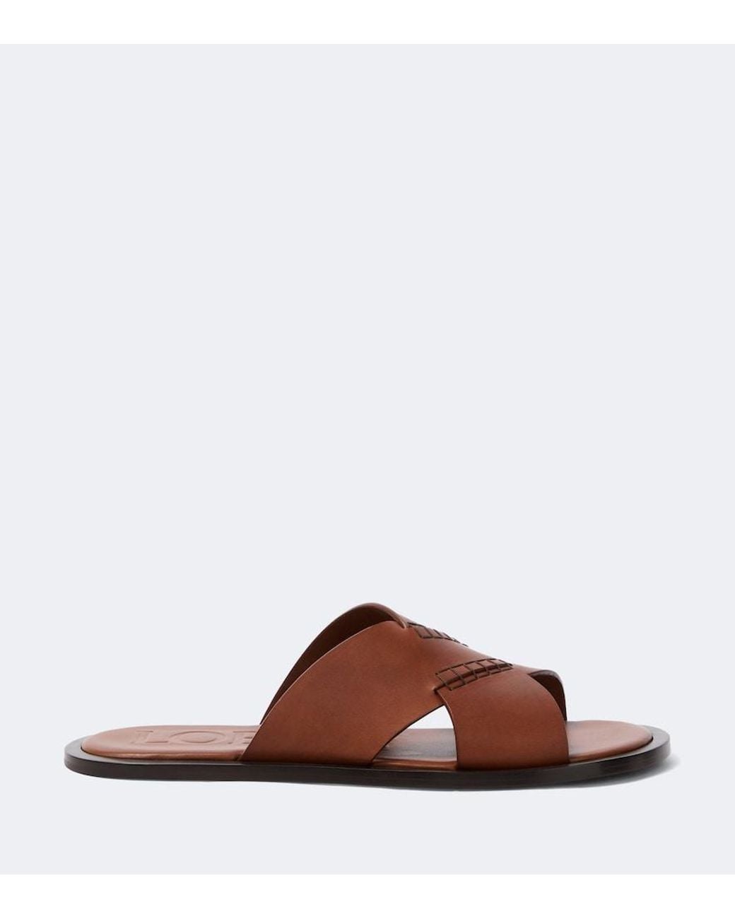 Loewe Brown Paula's Ibiza Flex Leather Sandals for men