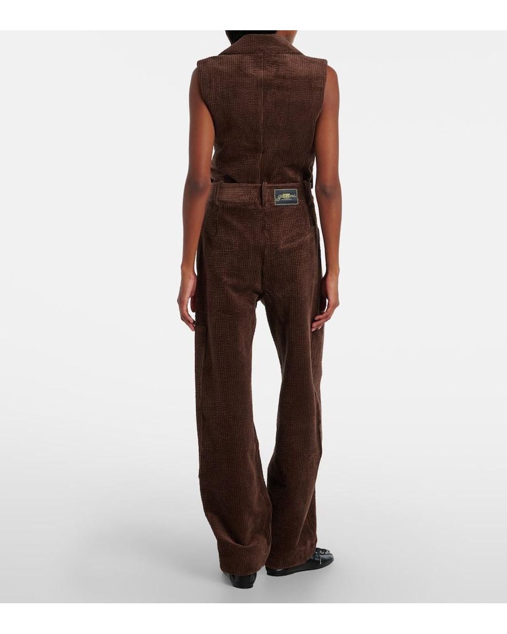 Ganni Brown Cotton Corduroy Cargo Pants