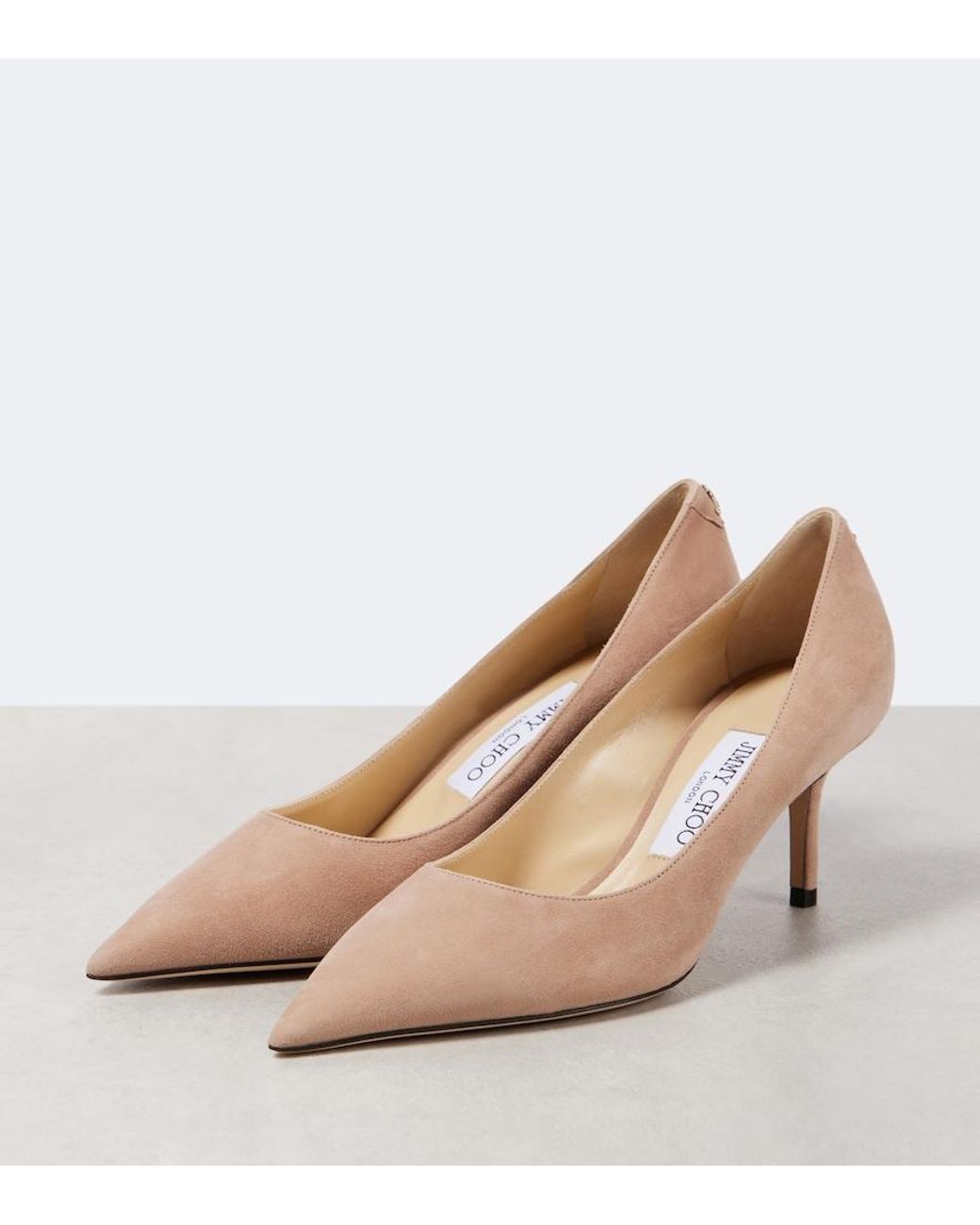 Jimmy Choo Natural Love 65 Suede Pumps