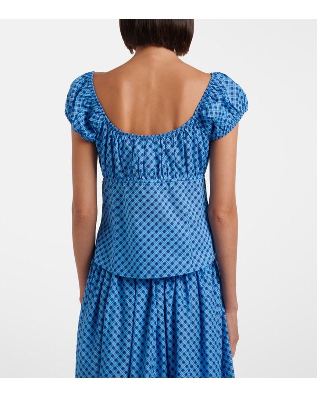 Montce Blue Millie Plaid Cotton Top
