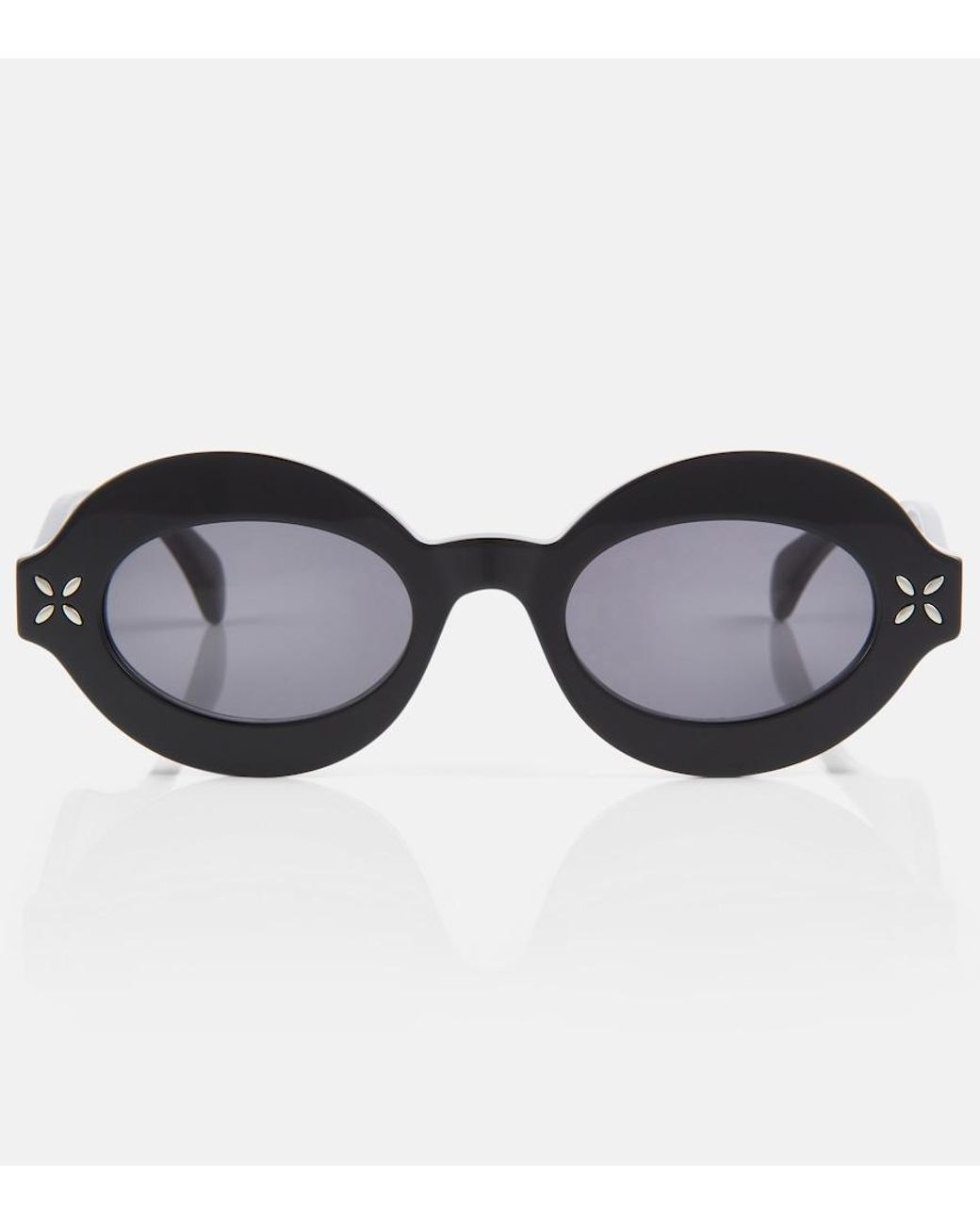 Alaïa Brown Oval Sunglasses
