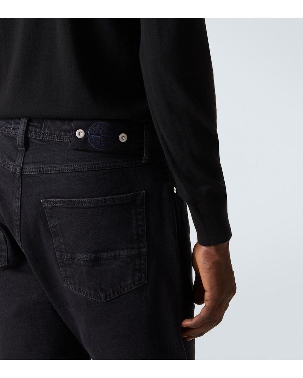 Stone Island Blue Mid-Rise Slim Jeans for men