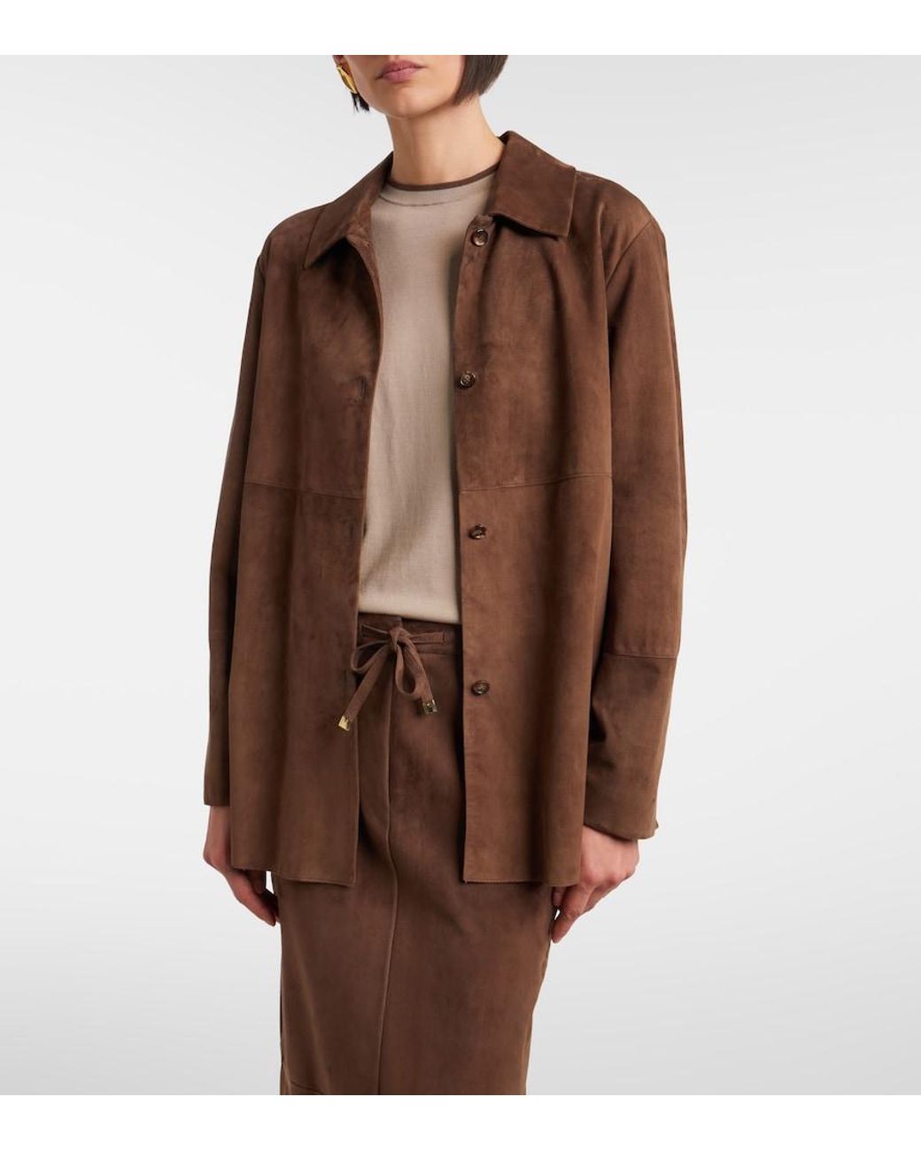 Max Mara Brown Suede Jacket