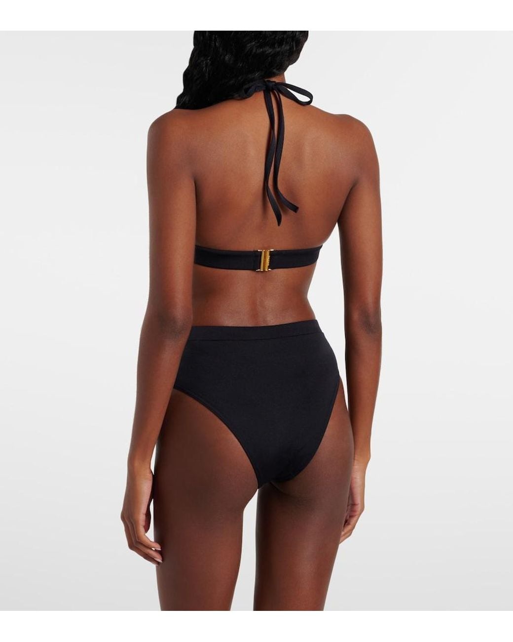 Balmain Black Embellished Bikini