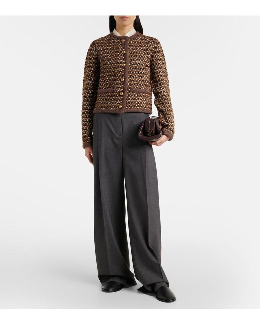 Altuzarra Brown Conroy Tweed Jacket