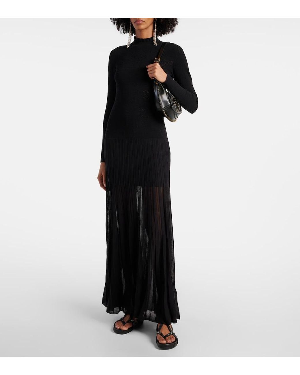 Isabel Marant Black Silya Studded Leather Sandals