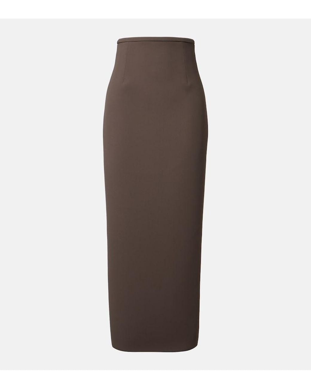 Khaite Brown Winton Crepe Maxi Skirt