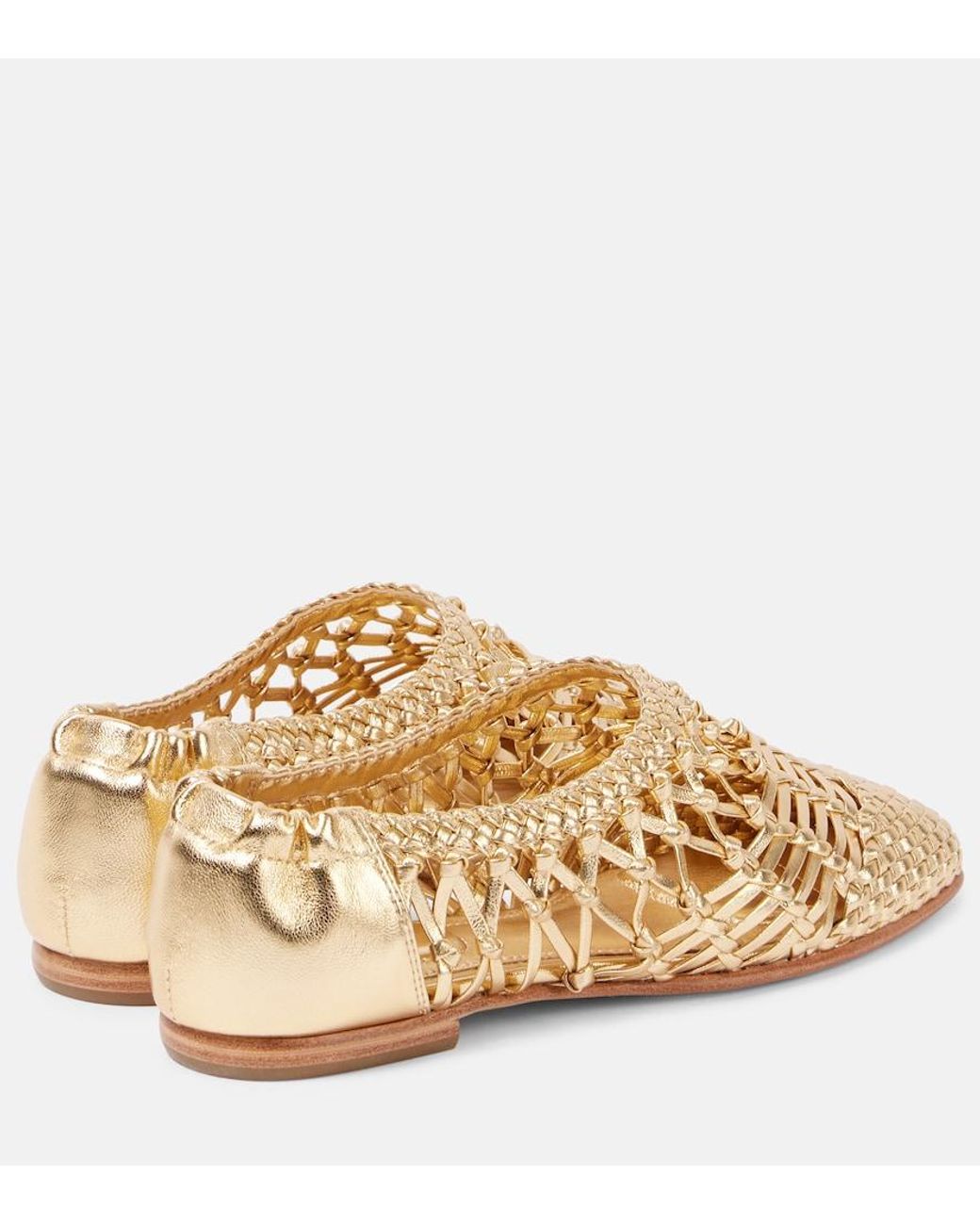 Jonathan Simkhai Eden Metallic Leather Ballet Flats