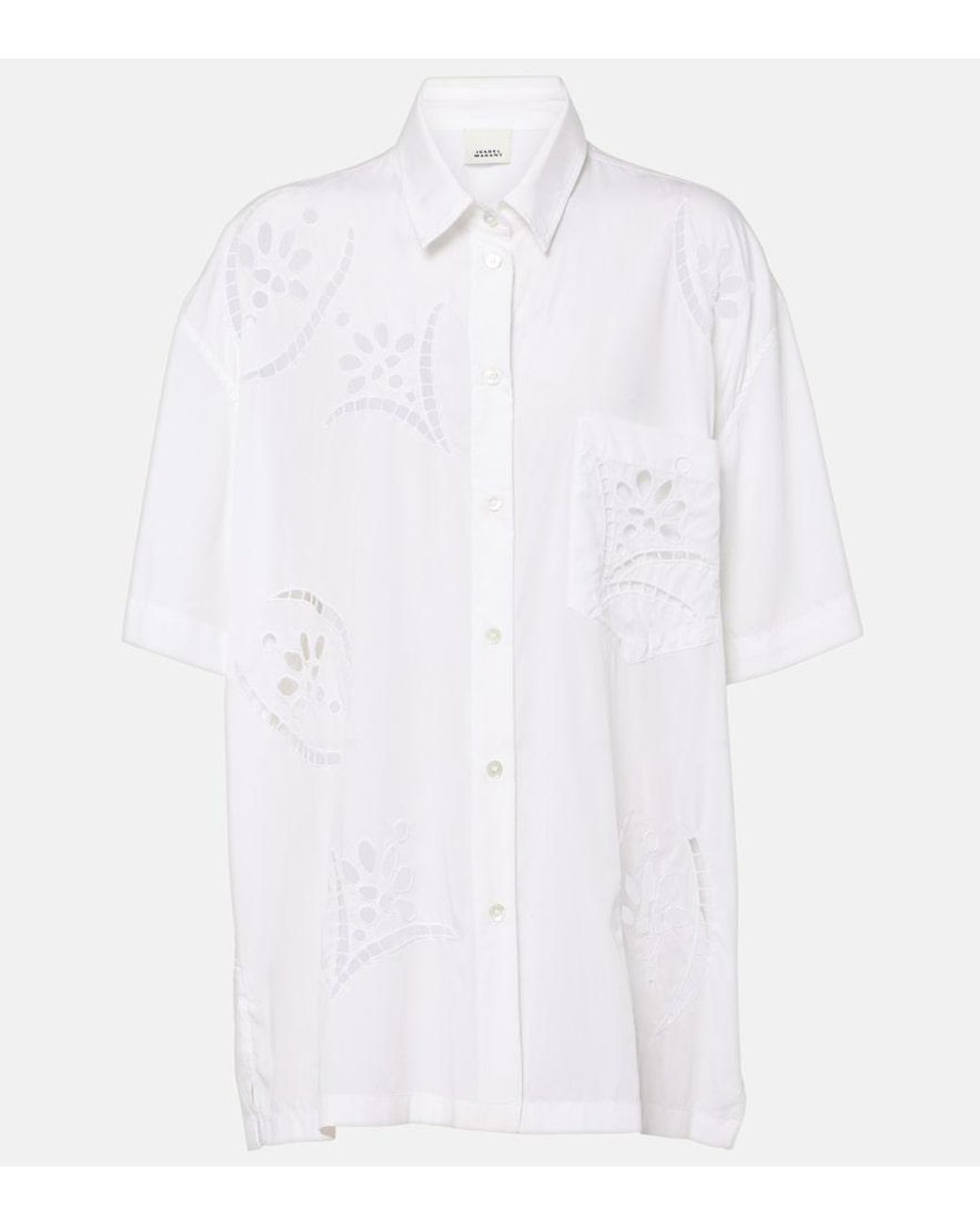 Isabel Marant White Bilya Broderie Anglaise Shirt