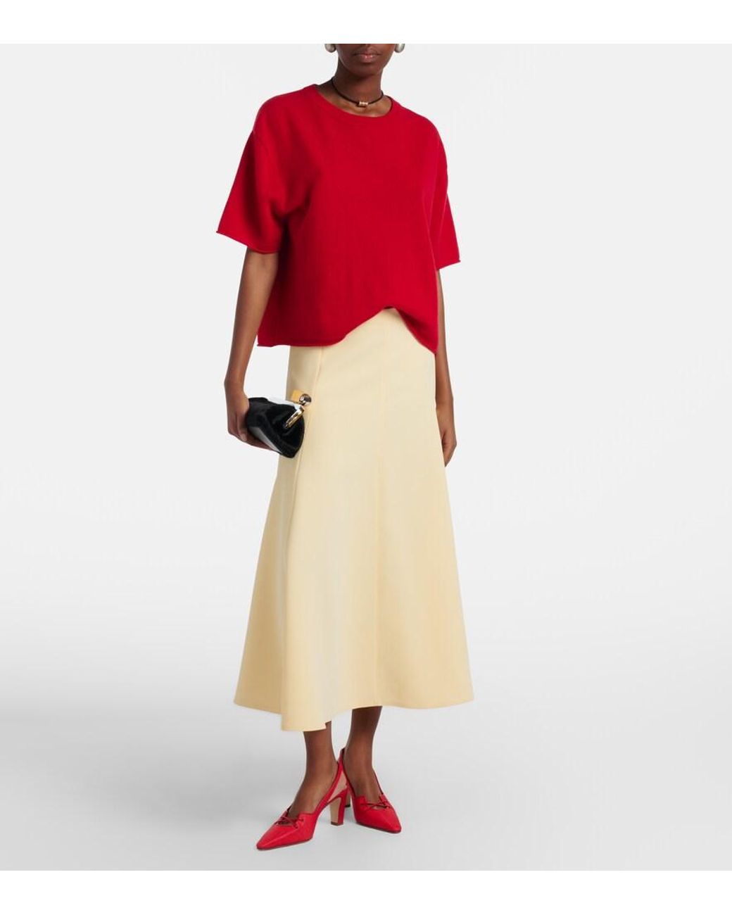 Manolo Blahnik Red Montbalo Raffia Slingback Pumps