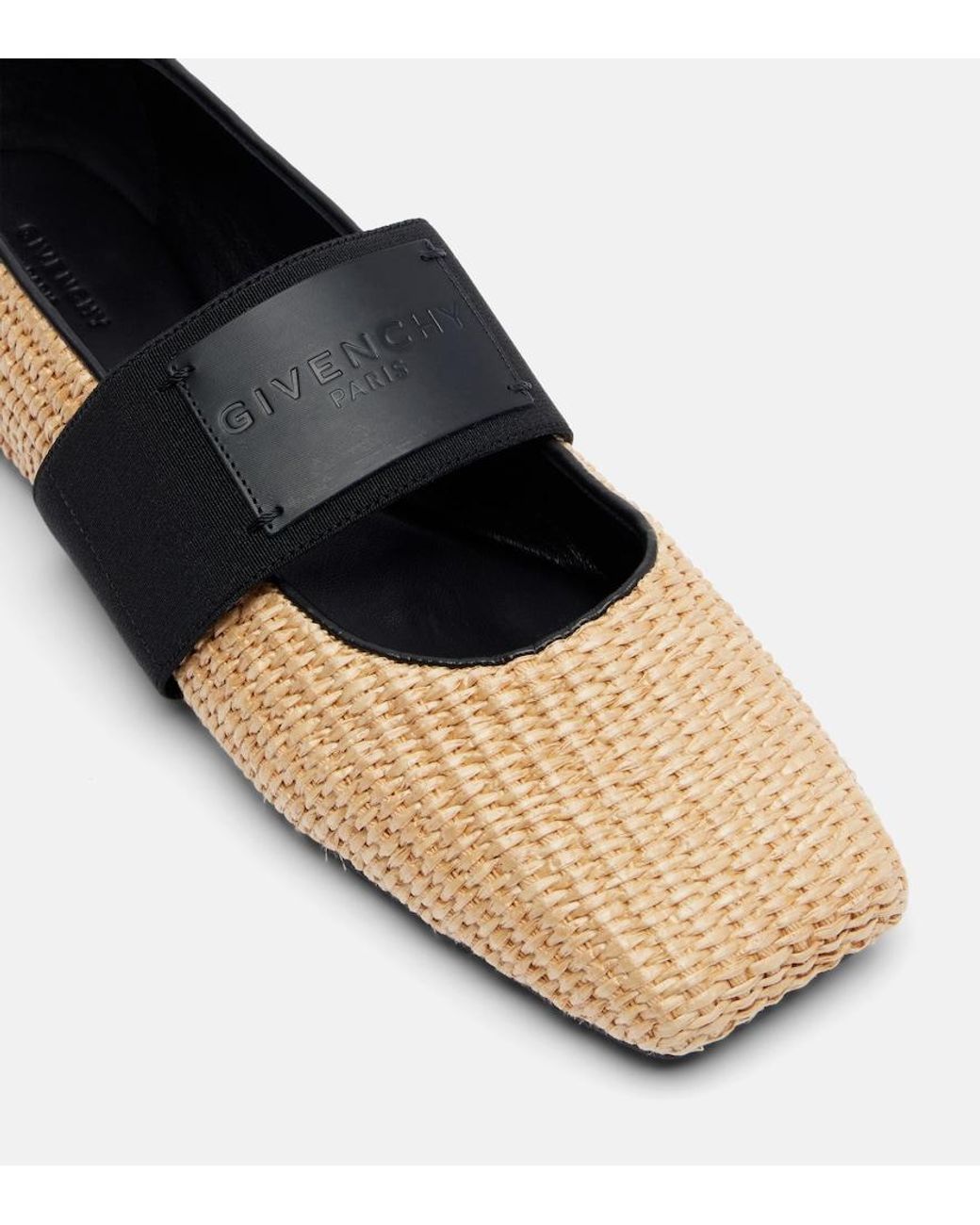 Givenchy Natural Sliced Square Mary Jane Flats