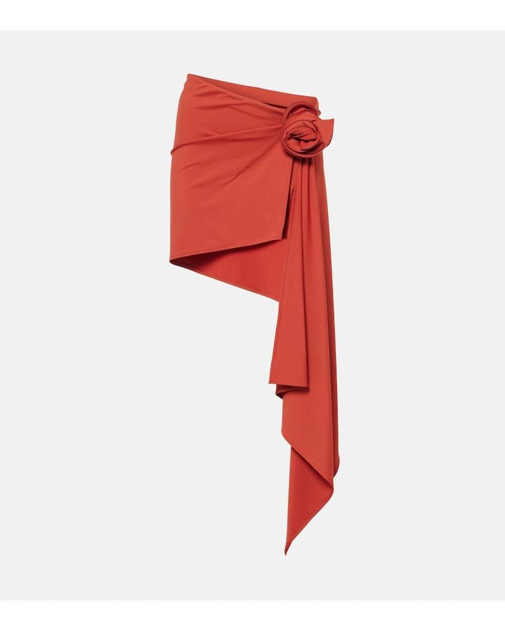 Magda Butrym Red Asymmetrical Beach Cover-Up