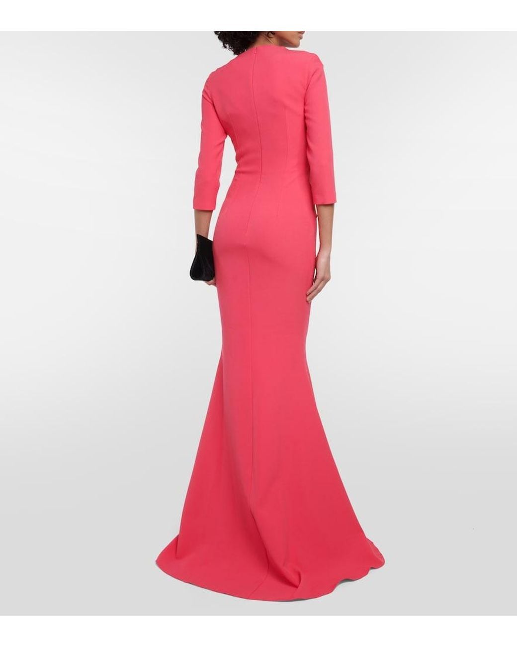Safiyaa Red Asymmetric Pollina Gown