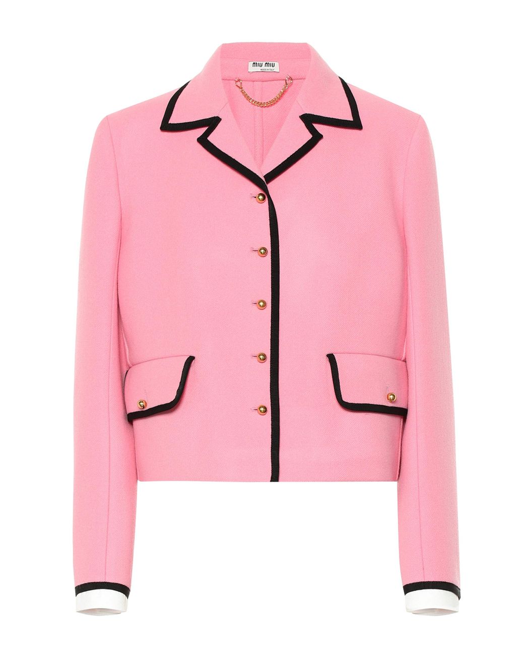 Miu Miu Wool Jacket in Pink - Lyst