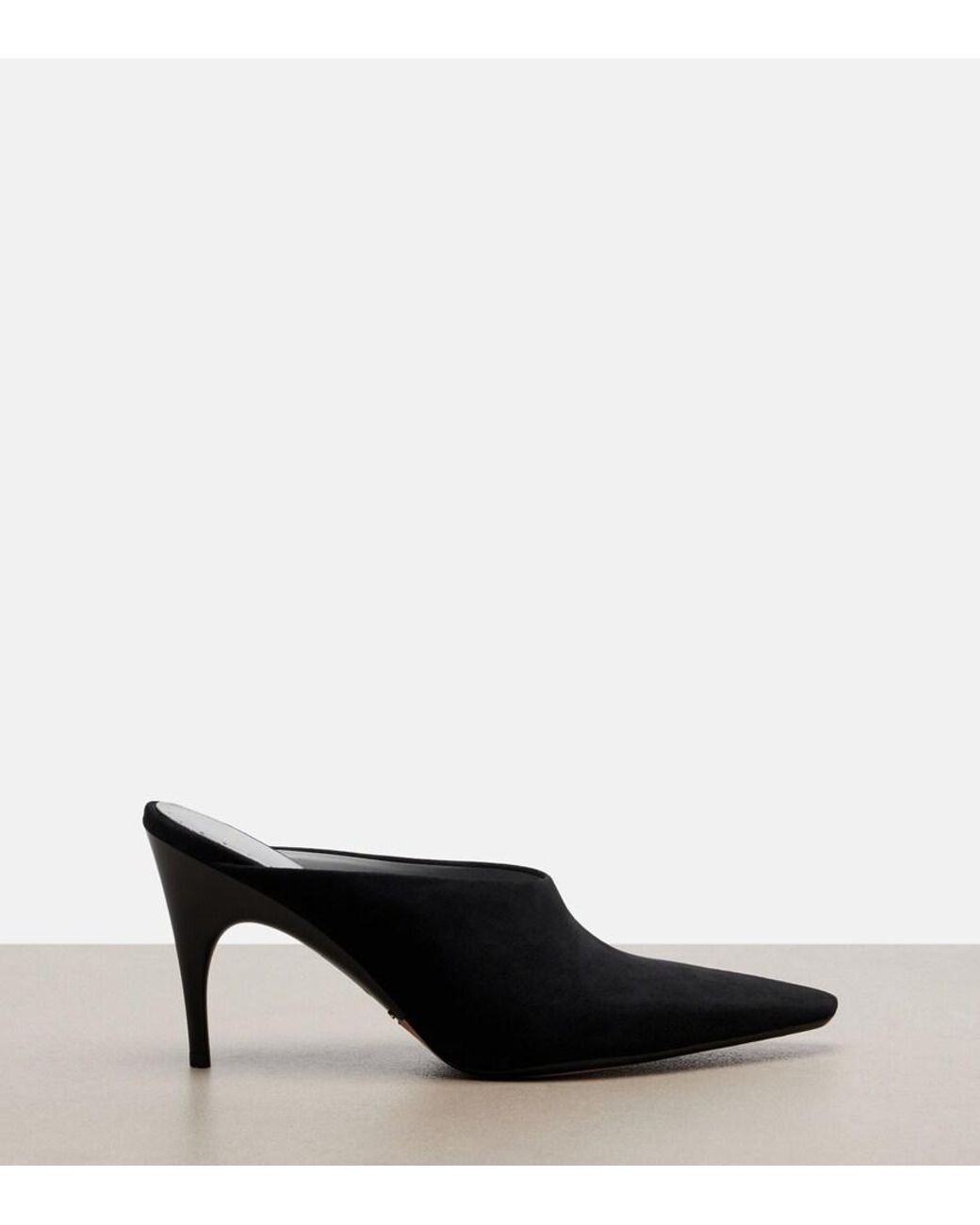Balenciaga Black Duchesse Suede Mules