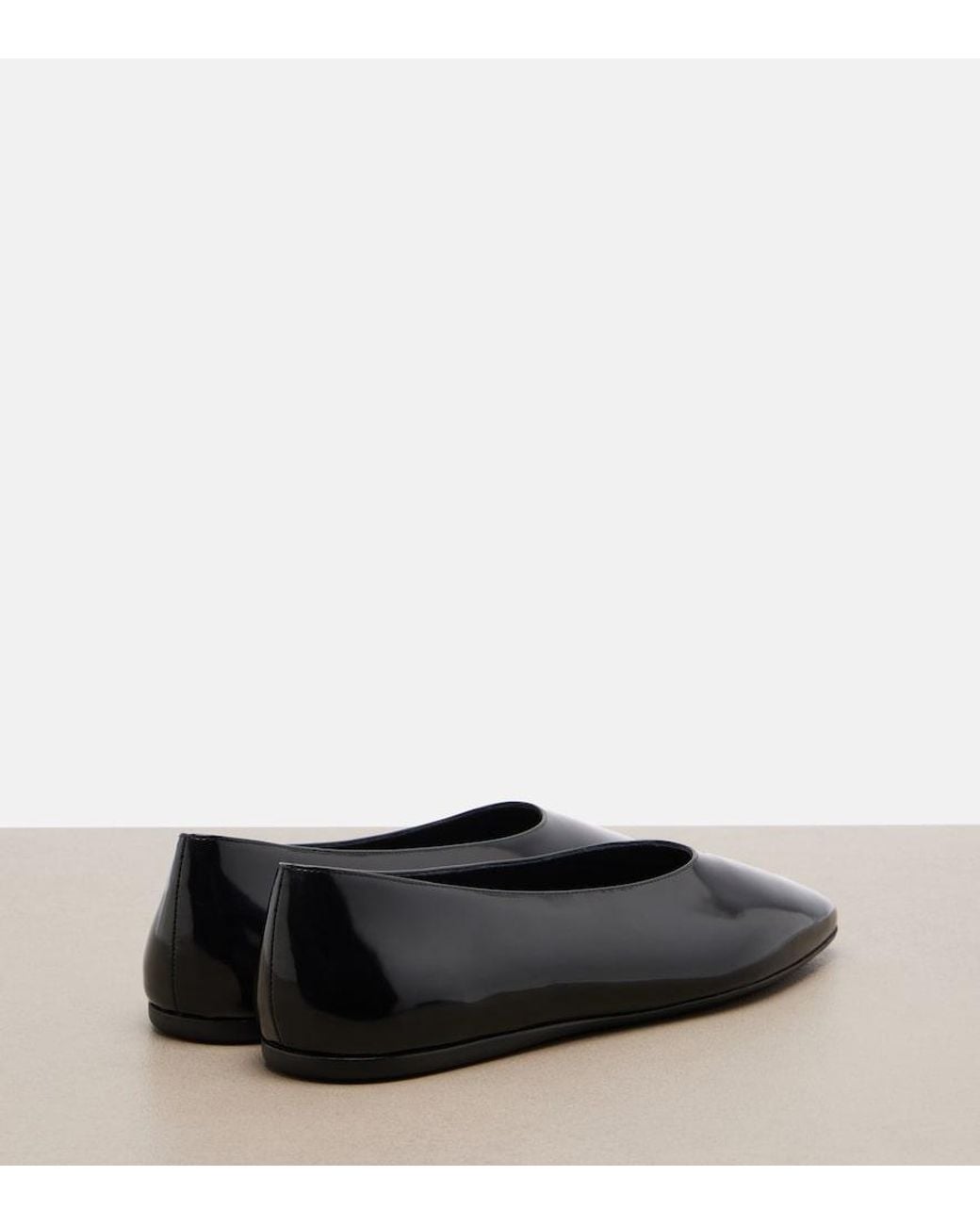Prada Black Leather Ballet Flats