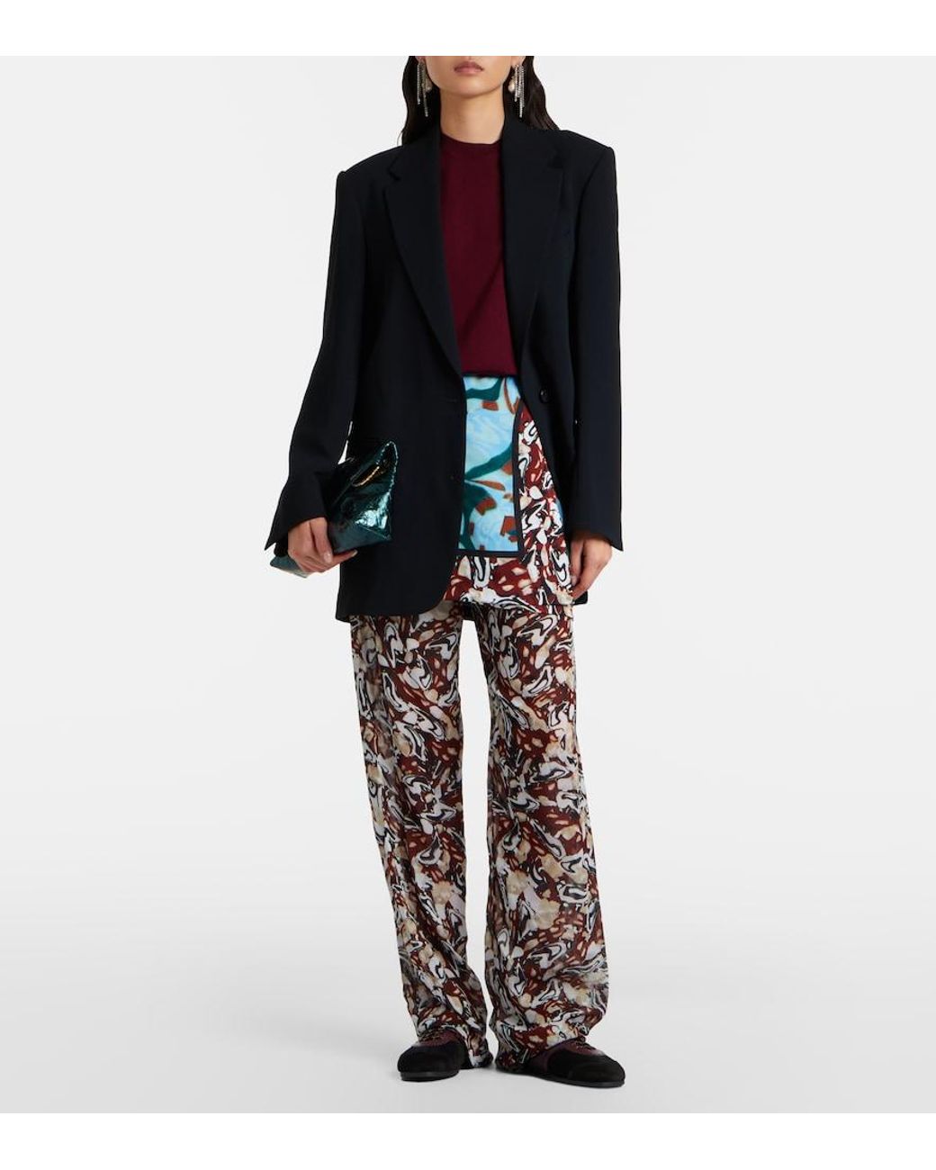 Dries Van Noten Black Suede And Leather Sneakers
