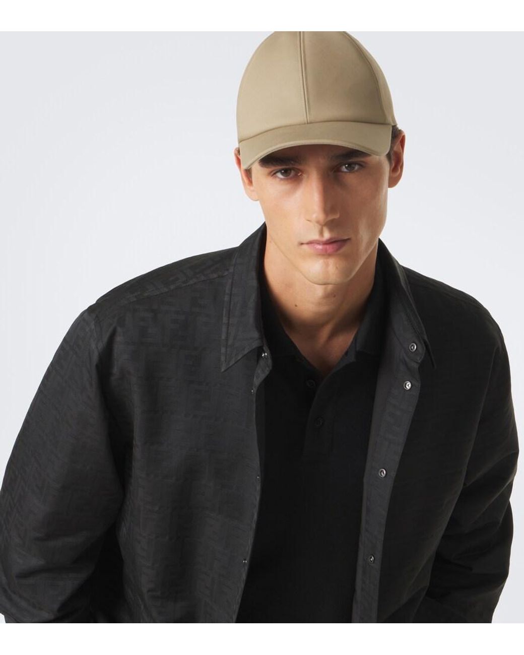 Fendi Natural Cotton Baseball Cap for men