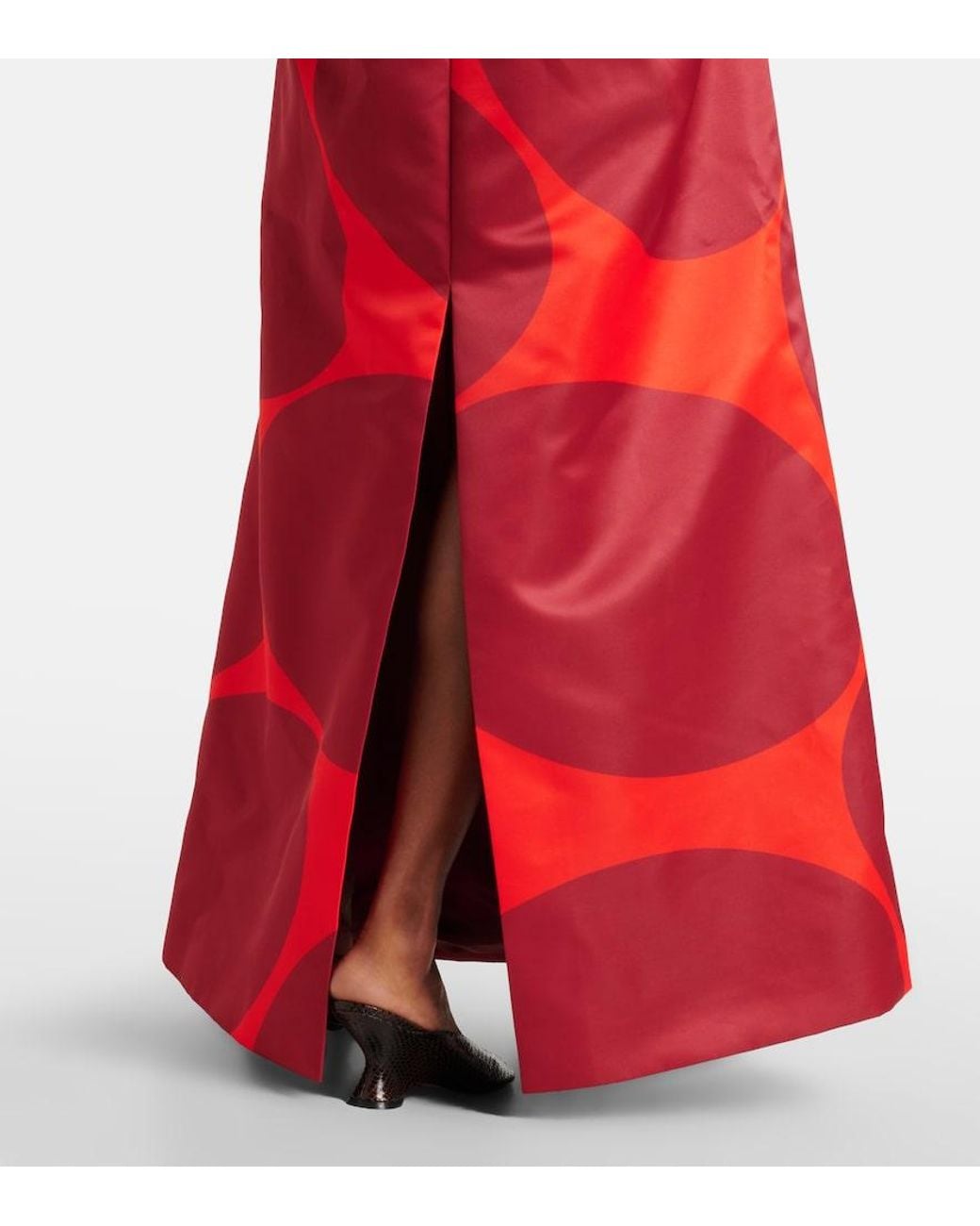 Dries Van Noten Red Polka-Dot Gown