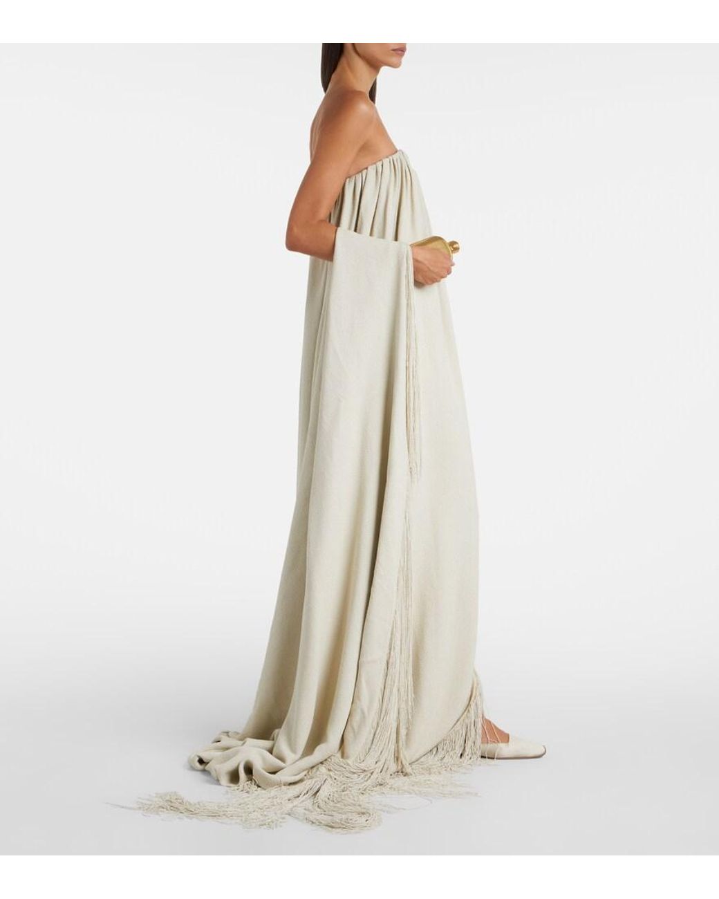 chinese dress ladies Leo Lin - Rayna Palm Bustier Maxi Dress
