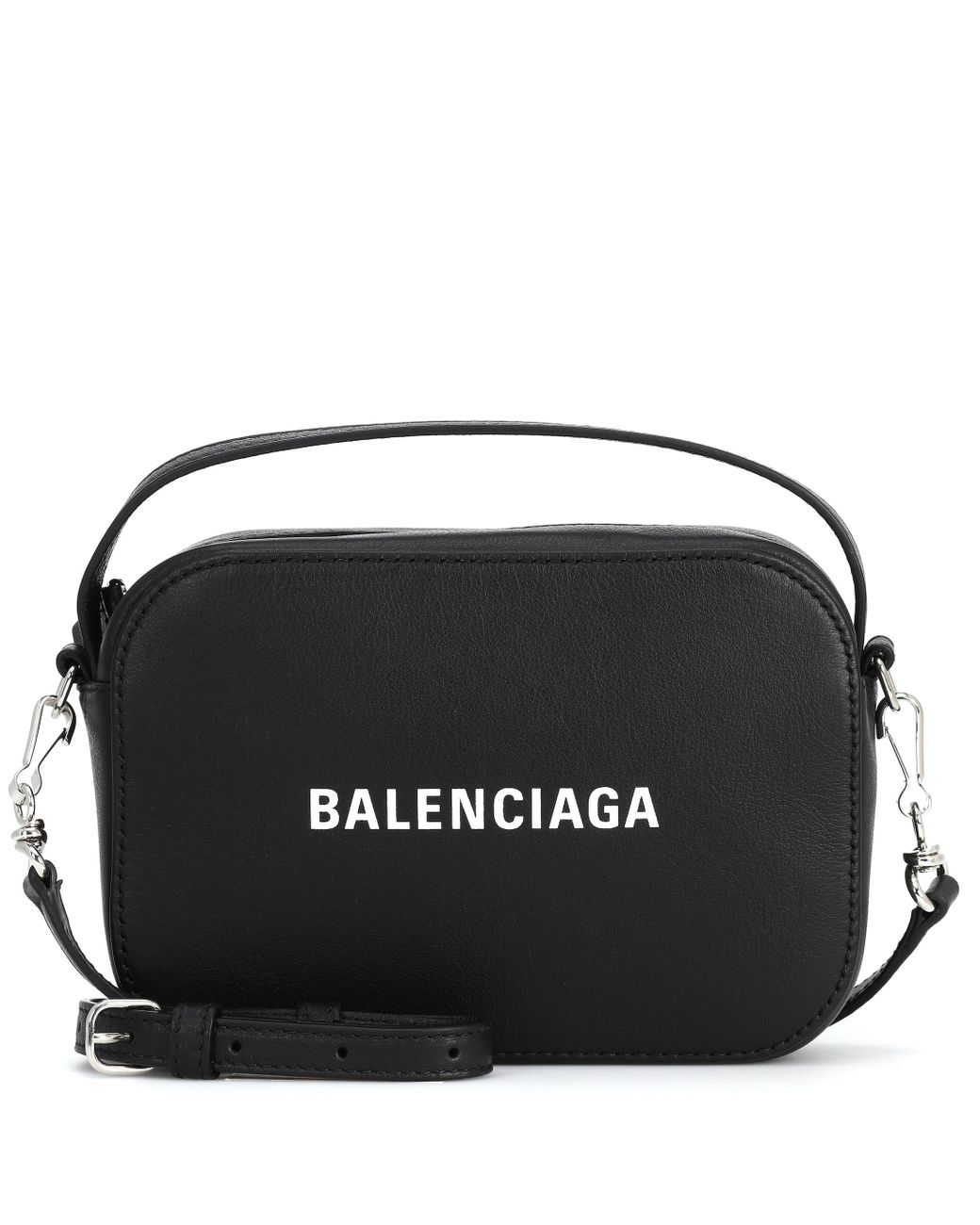 BALENCIAGA Calfskin Logo XS Everyday Camera Bag Black 1276678