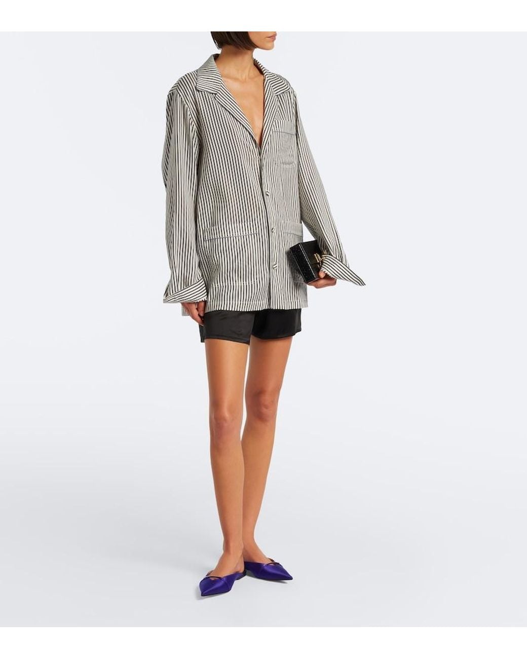 Tom Ford Black Silk Satin Pajama Shorts