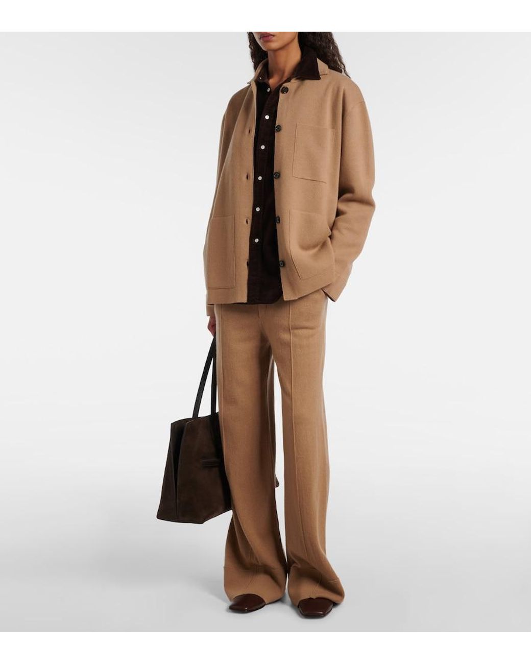 Jardin Des Orangers Brown Wool And Cashmere Cardigan