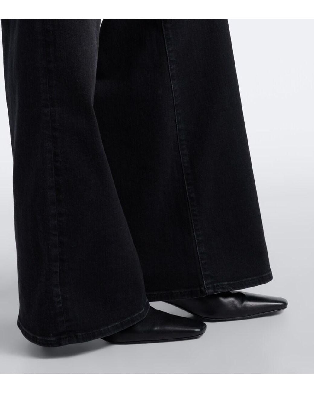FRAME Black Palace Wide-Leg Jeans