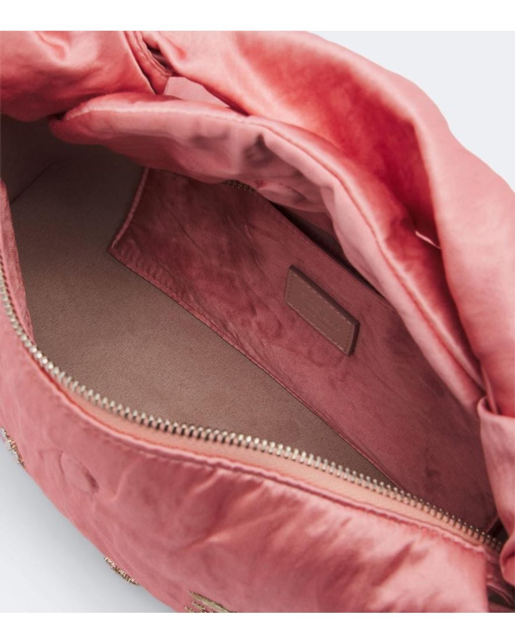 Erdem Pink Bloom E/W Satin Top-Handle Bag