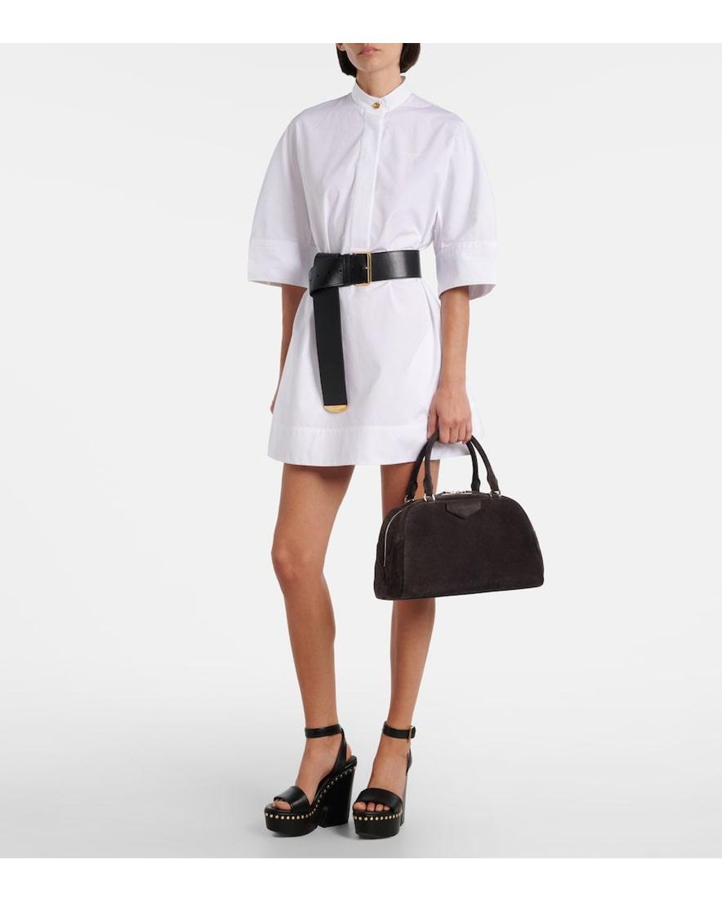 Givenchy Black Antigona East-West Medium Suede Tote Bag