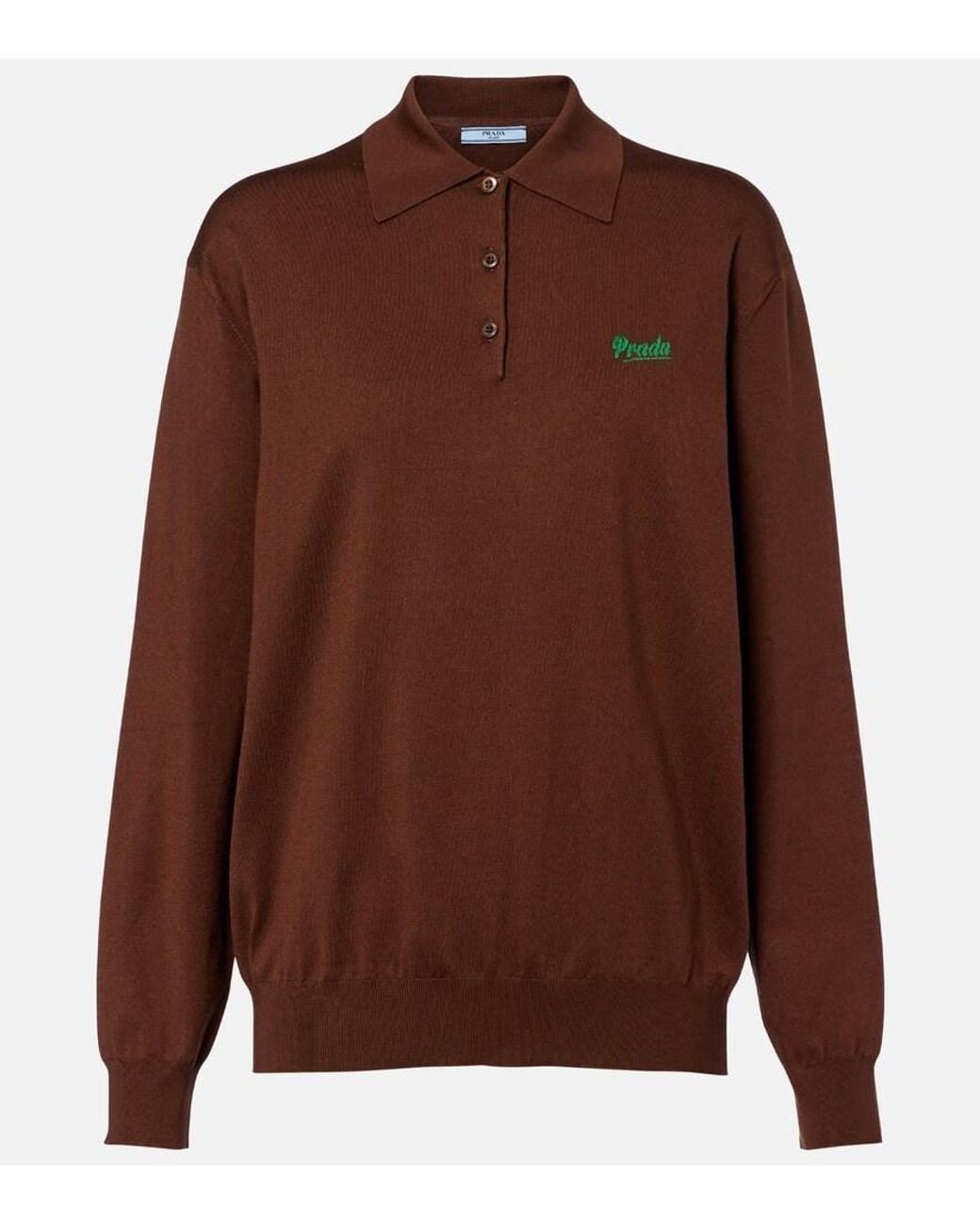 Pullover Polo di Prada in Brown