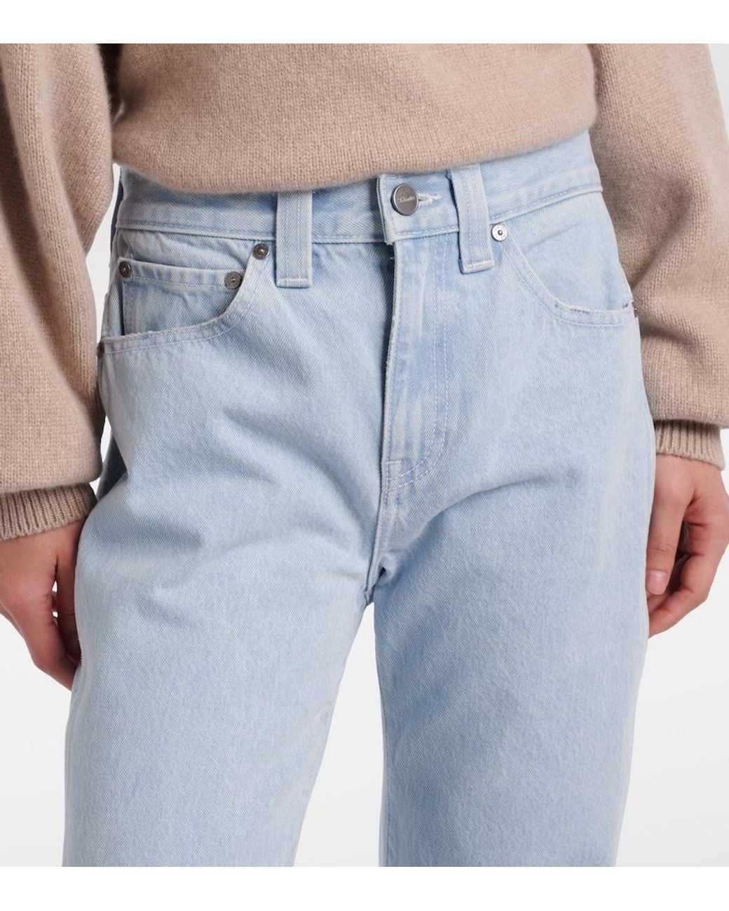 Khaite Blue Farley Straight Jeans