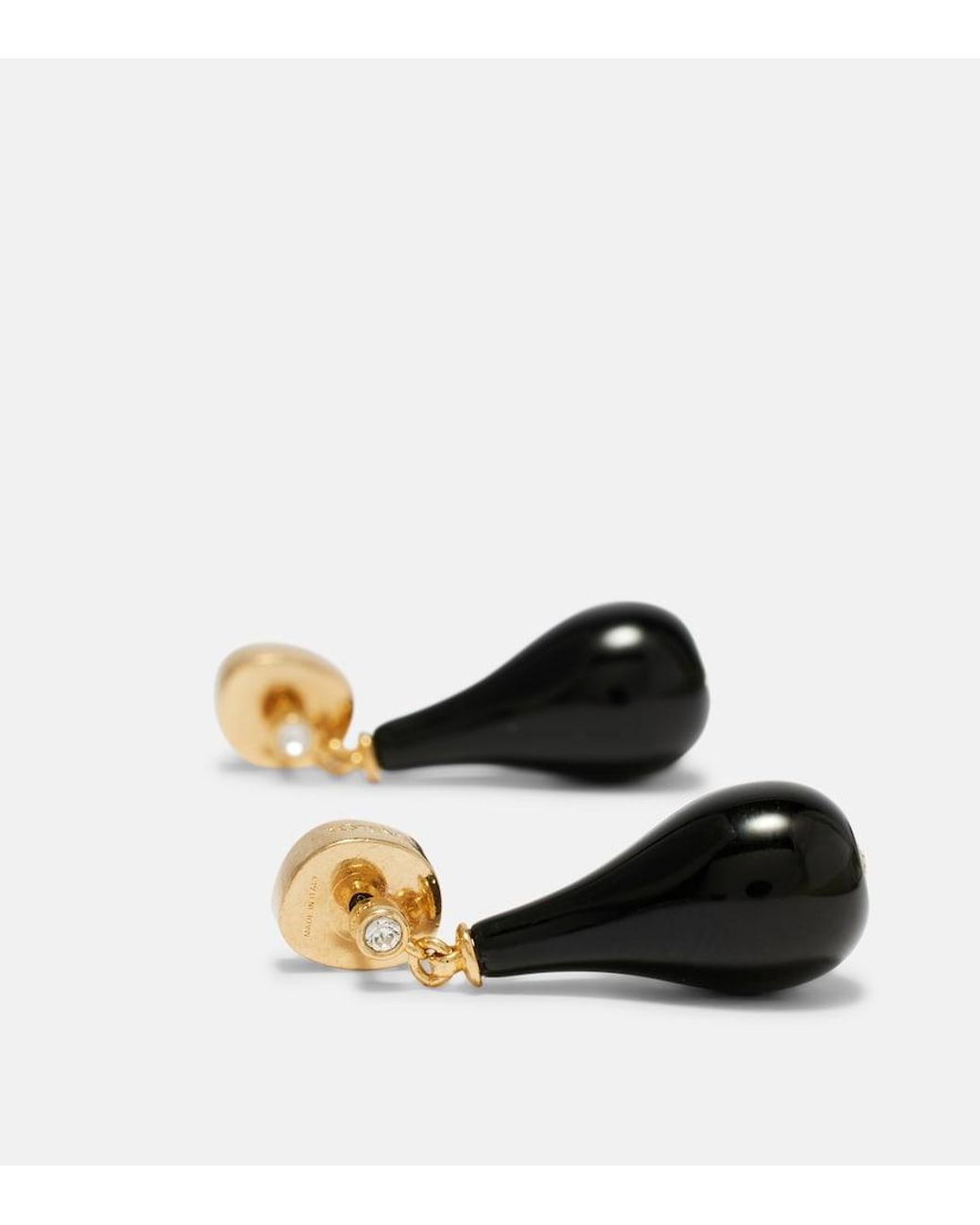 Totême Black Onyx-Plated Drop Earrings