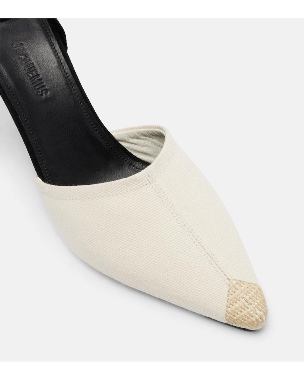 Jacquemus Black Canvas Wedges