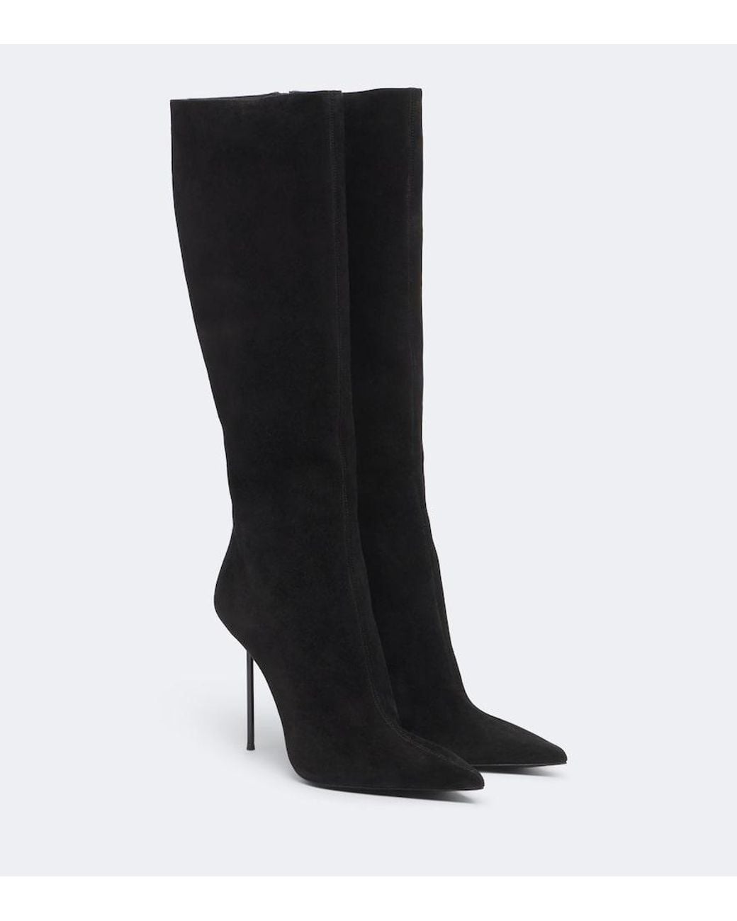 Paris Texas Black Lidia Suede Knee-High Boots