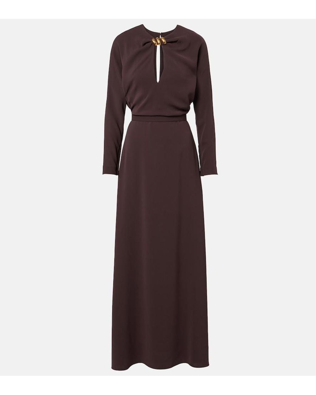 Max Mara Purple Embellished Cady Maxi Dress