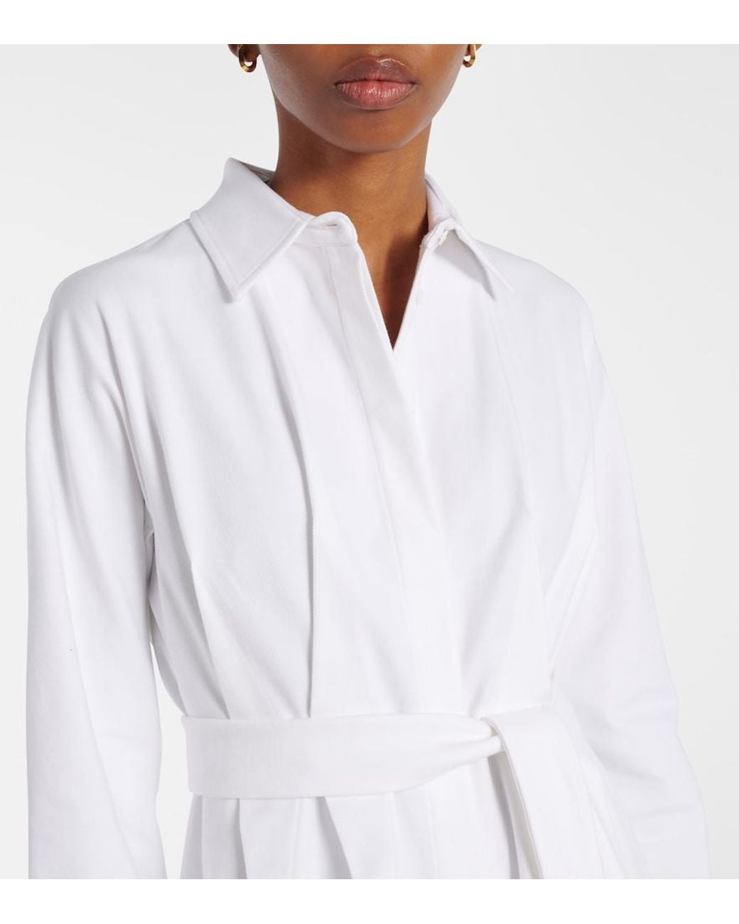 Max Mara White Arezzo Gabardine Shirt Dress