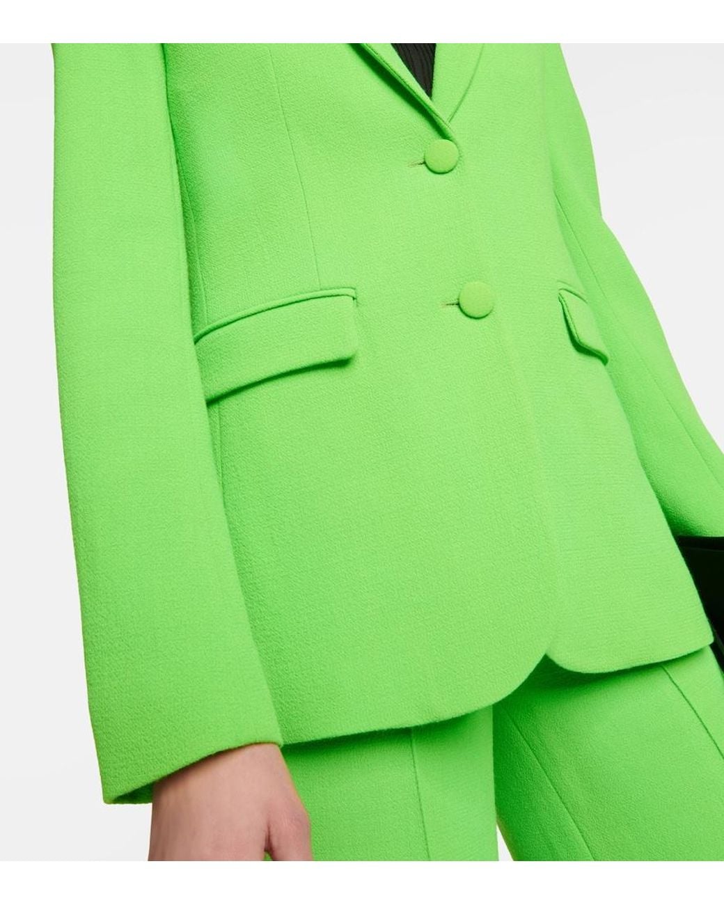 Christopher Kane Green Chroma Wool Blazer