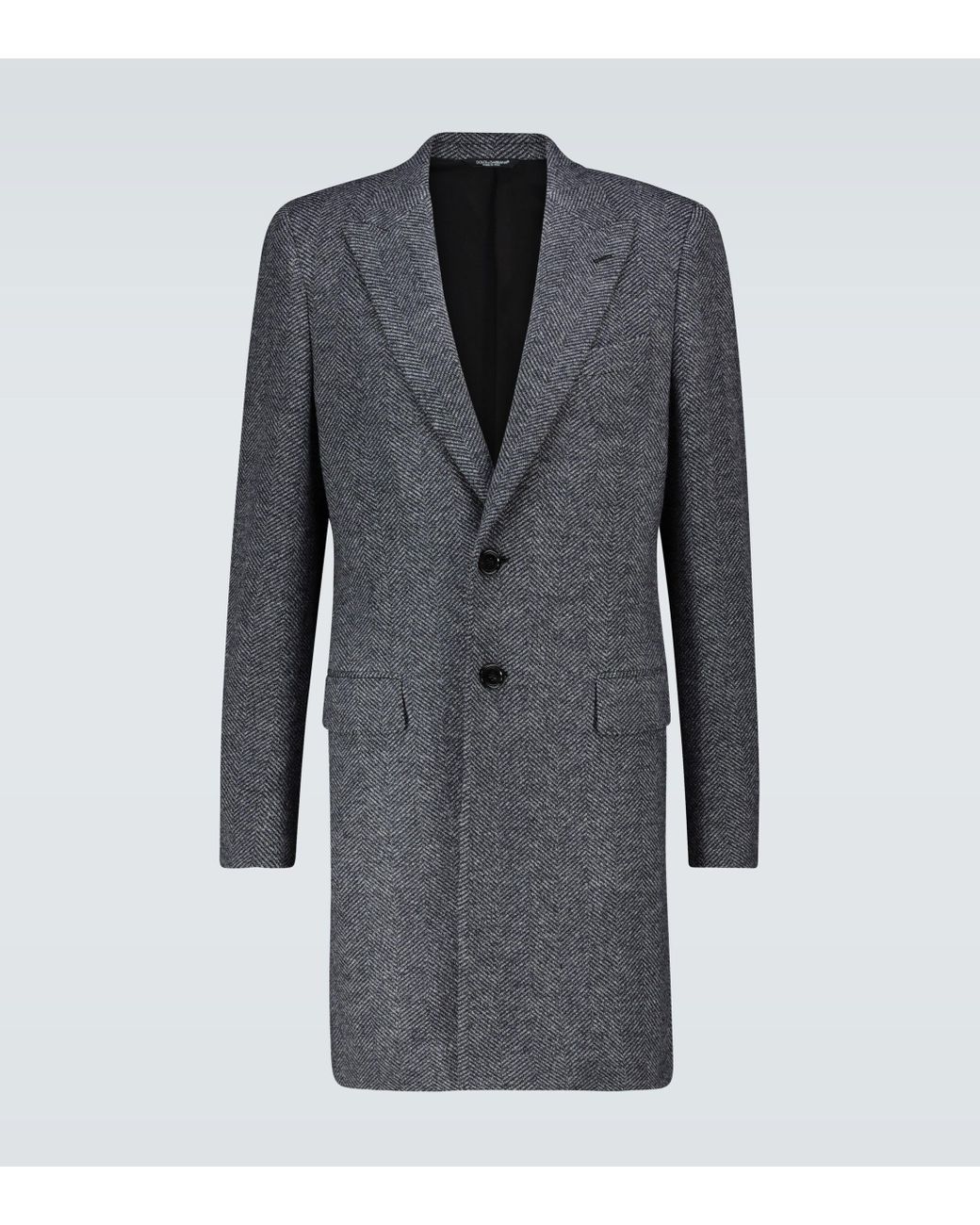 Dolce & Gabbana Wool Fantasia Chevron Coat for Men | Lyst Australia