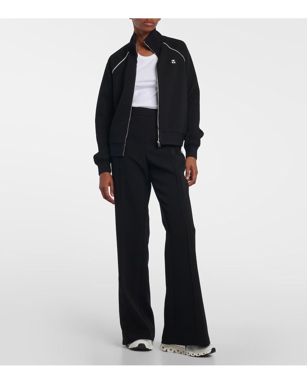 Tory Burch Black Crepe Flared Pants