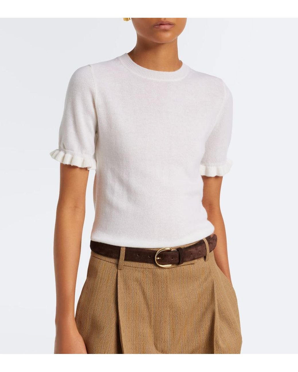 Jardin Des Orangers White Wool And Cashmere Sweater